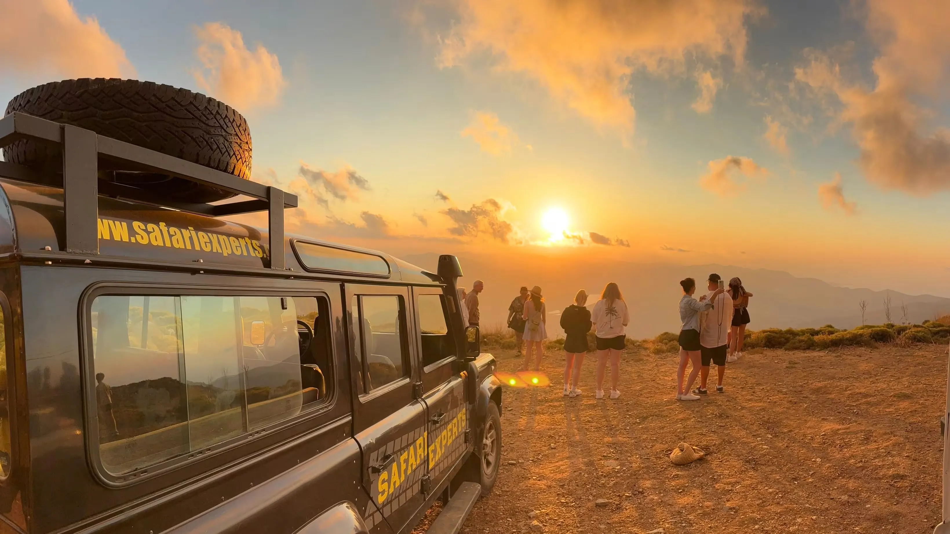 Safari Jeep Sunset Landscape